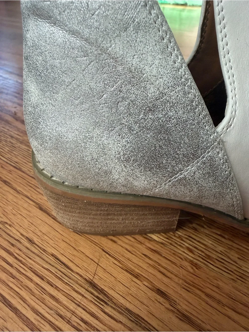 Women’s White and Silver Cutout Ankle Booties - Modern Slip-On Style